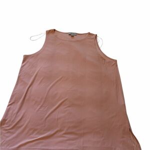 Charlie Paige Pink Sleeveless Round Neck Tank Top-Size XL-Side Slit both sides